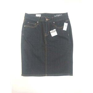 NWT Ladies Gap 1969 5 Pocket Pencil Skirt Stretch Dark Wash Size 26